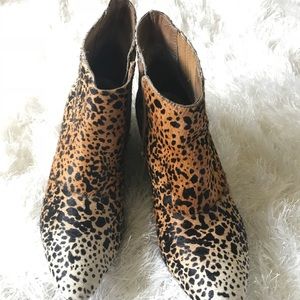 Leopard ankle bootie
